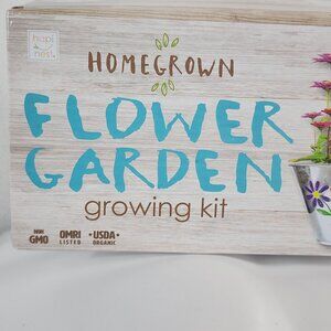 Hapinest Homegrown Flower Garden Growing Kit 17pc Set with Organic Non GMO Seeds